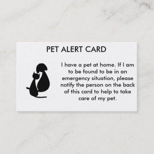 Pet Alert Card