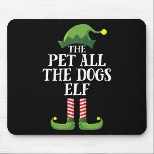 Pet All The Dogs Elf Matching Family Group Christm Mouse Pad