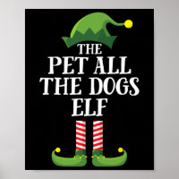 Pet All The Dogs Elf Matching Family Group Christm