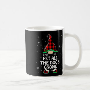 Pet All The Dogs Gnome Buffalo Plaid Family Christ Coffee Mug
