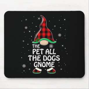 Pet All The Dogs Gnome Buffalo Plaid Family Christ Mouse Pad