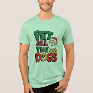 Pet All the Dogs T-Shirt Tri-Blend Shirt