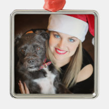 Pet And Mom Holiday Photo