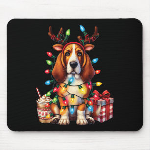 Pet Animal Bet Hound Dog Lover Reindeer Christmas  Mouse Pad