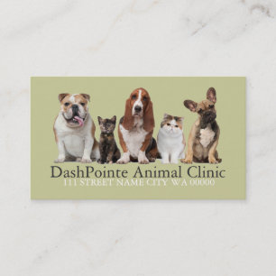 Pet Animal Clinic Shelter Veterinary Business Card