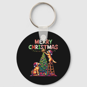 Pet Animal Golden Retriever Dogs Decorating Christ Key Ring