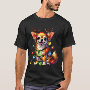 Pet Animal Lovers Chihuahua Dogs Reindeer Christma T-Shirt