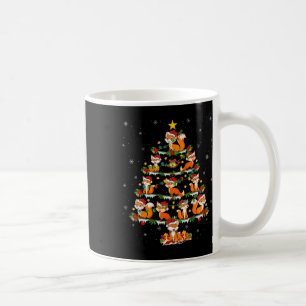 Pet Animal Xmas Lights Santa Fox Christmas Tree  Coffee Mug