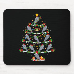 Pet Animal Xmas Lights Santa Manatee Christmas Tre Mouse Pad