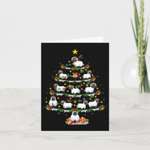 Pet Animal Xmas Lights Santa Sheep Christmas Tree Card