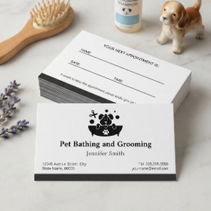 Pet Bathing and Grooming - Appointment Card