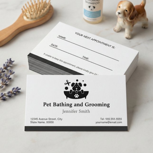 Pet Bathing and Grooming - Appointment Card (Creator Uploaded)