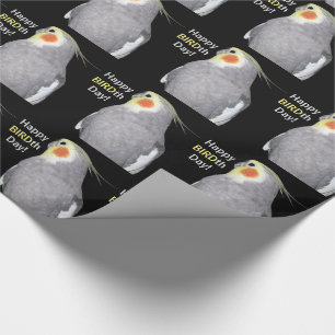 Pet Bird Cockatiel Photo Happy BIRDth Day Birthday Wrapping Paper