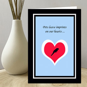 Pet Bird Sympathy  Card