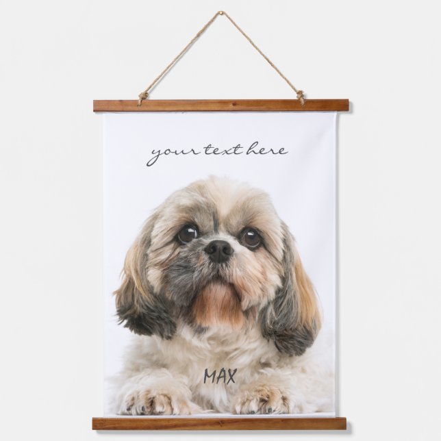 Pet Birthday Photo Dog Dad Custom Hanging Tapestry (Front)