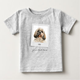 Pet Birthday Photo Frame Personalised Holiday Baby T-Shirt