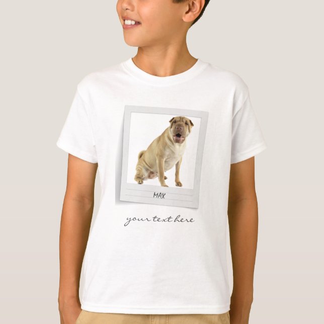 Pet Birthday Photo Frame Personalised T-Shirt (Front)