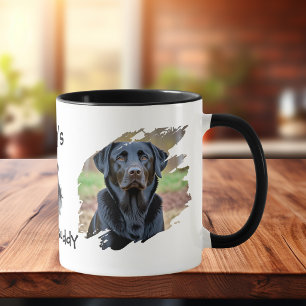  Pet Black Labrador Photo Papa's Personalise  Mug
