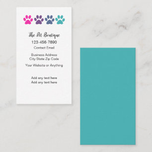 Pet Boutique Trendy Simple Business Cards