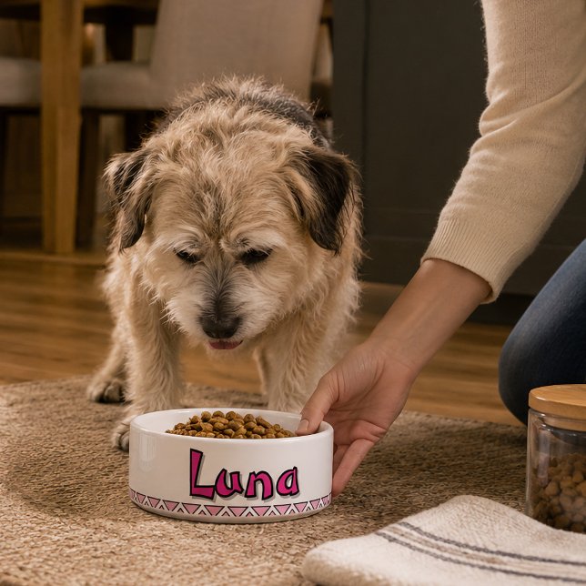 PET BOWL 25 OZ. "LUNA" - PERSONALIZED CERAMIC  (Creator Uploaded)