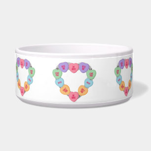 Pet Bowl Candy Love Hearts