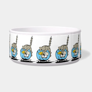 Pet Bowl/Cat with head in Fish Bowl