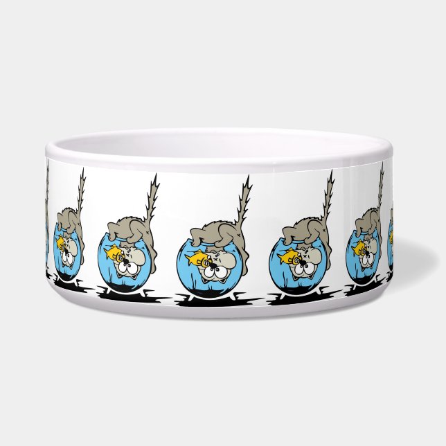 Pet Bowl/Cat with head in Fish Bowl (Front)