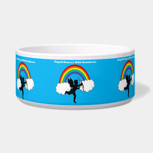 Pet Bowl Cupid Dances With Rainbows