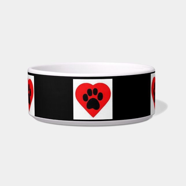 Pet Bowl Paw Heart (Front)