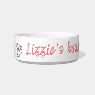 Pet Bowl. Pic and Wording customizable Bowl