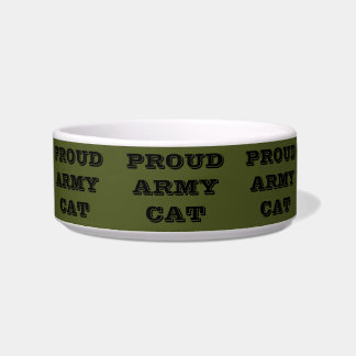 Pet Bowl Proud Army Cat