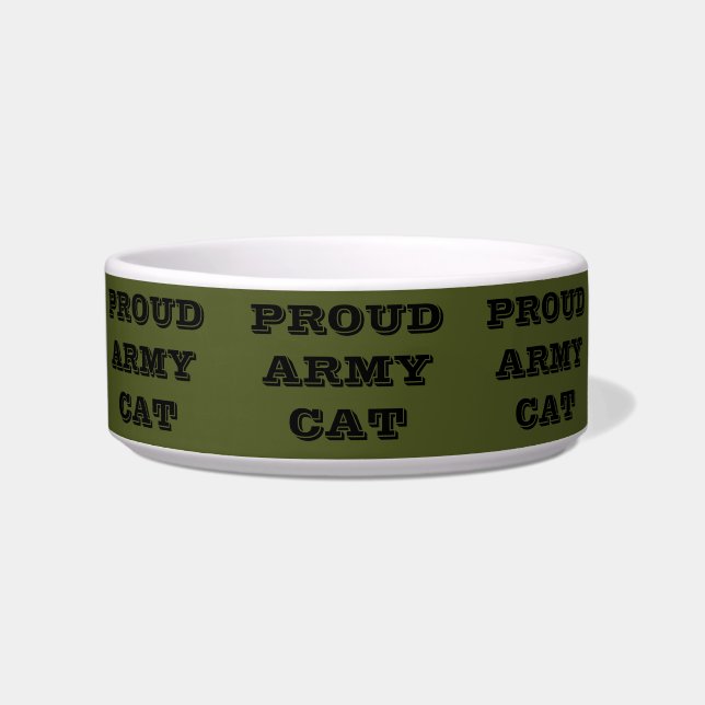 Pet Bowl Proud Army Cat (Front)