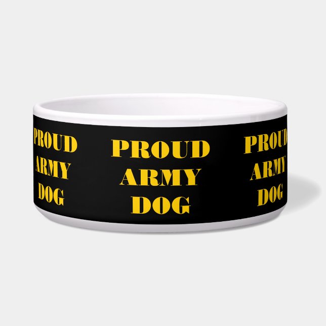 Pet Bowl Proud Army Dog (Front)
