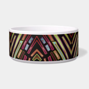 Pet Bowl Stained Glass Vibe Colourful Jewels 