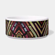 Pet Bowl Stained Glass Vibe Colourful Jewels 