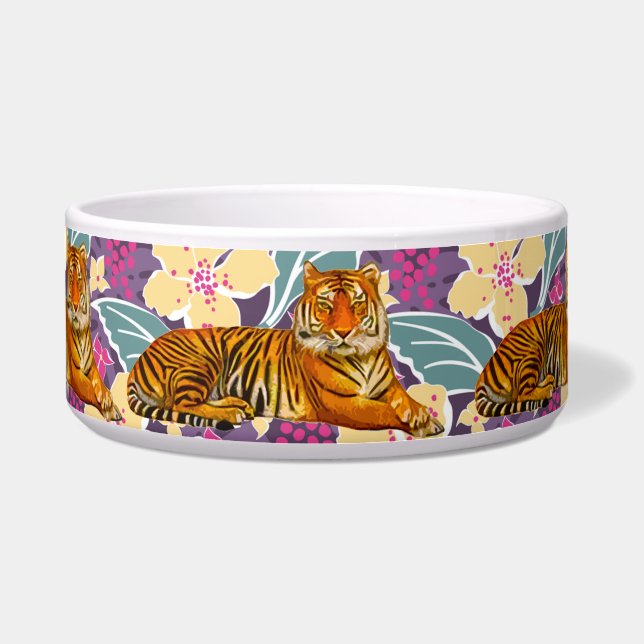 Pet Bowl Tiger Jungle (Front)