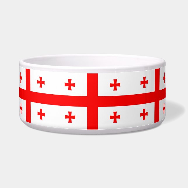 Pet Bowl with flag of Georgia (Front)