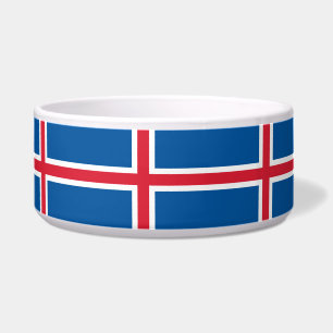 Pet Bowl with flag of Iceland