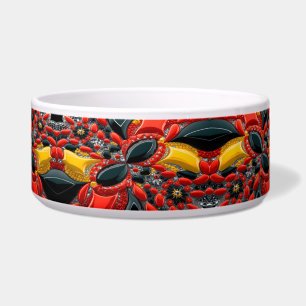 Pet Bowl with Germany Colours Abstract Design