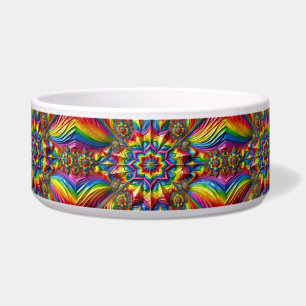 Pet Bowl with LGBTQ Colours Abstract Design