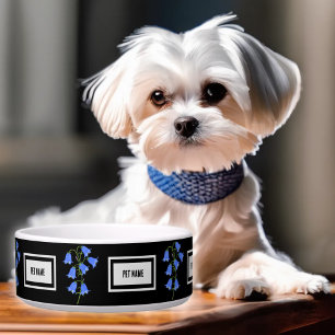Pet Bowl With Lovely Bluebells & Text