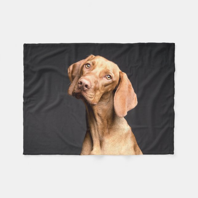 Pet Brown Beagle Dog Fleece Blanket (Front (Horizontal))