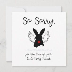 Pet Bunny Sympathy Card