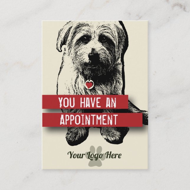 Pet Business Appointment Card - Personalizable (Front)