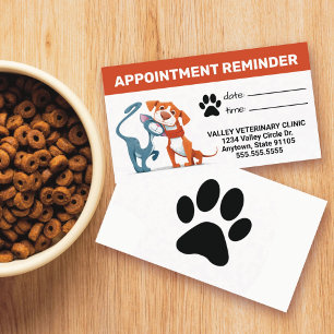 Pet Business Appointment Reminder Card