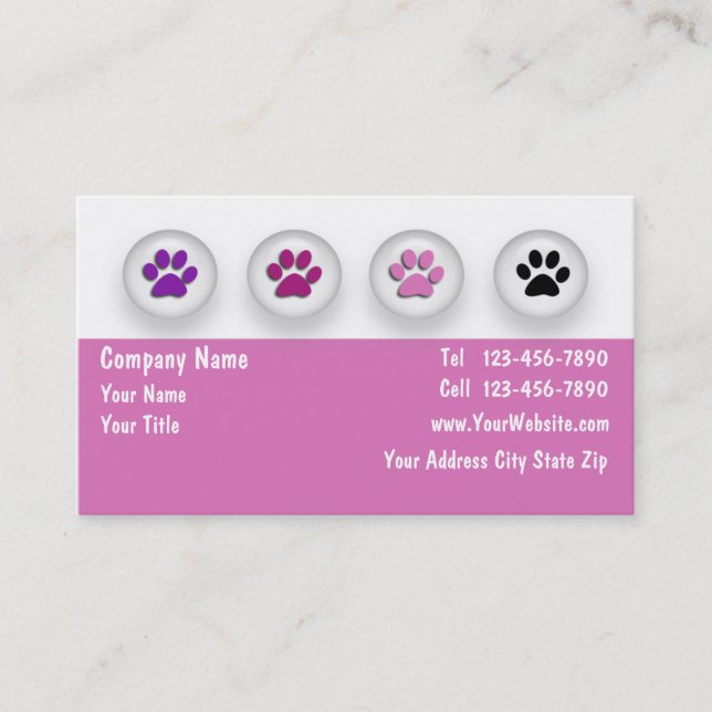 Pet Business Cards (Front)