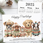 Pet Business Christmas 2025 Calendar Dog Cat Pets Holiday Card<br><div class="desc">Are you looking for the perfect card to send this holiday season to all of your animal-loving friends and family? Look no further than our collection of adorable and festive pet-themed holiday cards! Whether you're a dog groomer, pet sitter, veterinarian, or just a proud owner of a furry friend, our...</div>
