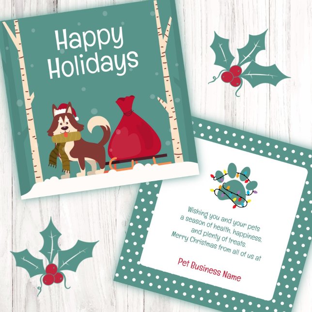 Pet Business Christmas Dog Card (Creator Uploaded)