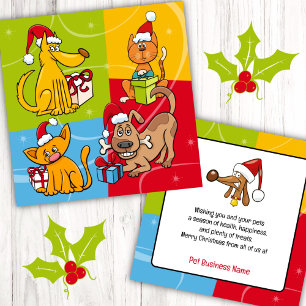 Pet Business Christmas Dog Cat Card