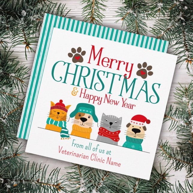 Pet Business Christmas Dog Cat Card (Creator Uploaded)